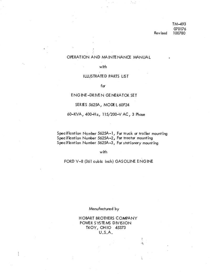 Hobart 60F24 Operation and maintenance manual