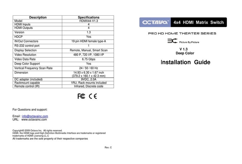 Octava HDMX44-V1.3 installation guide