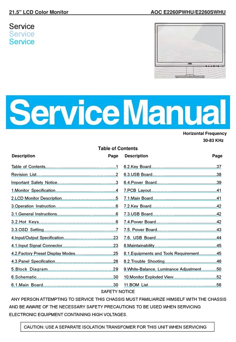 AOC E2260PWHU User manual
