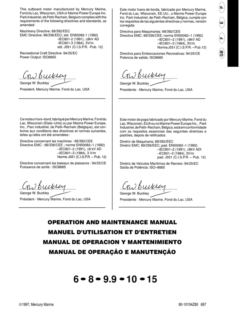 Mercury FourStroke 8 User manual