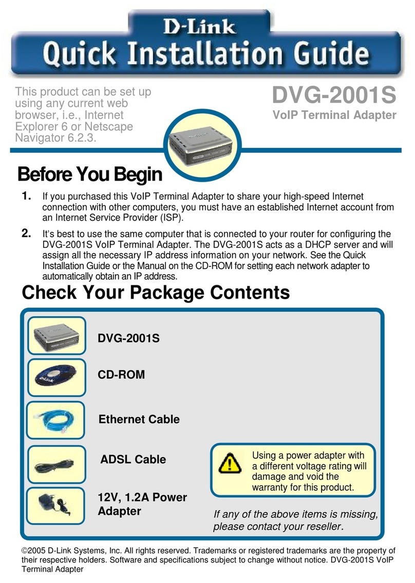 D-Link DVG-2001S User manual