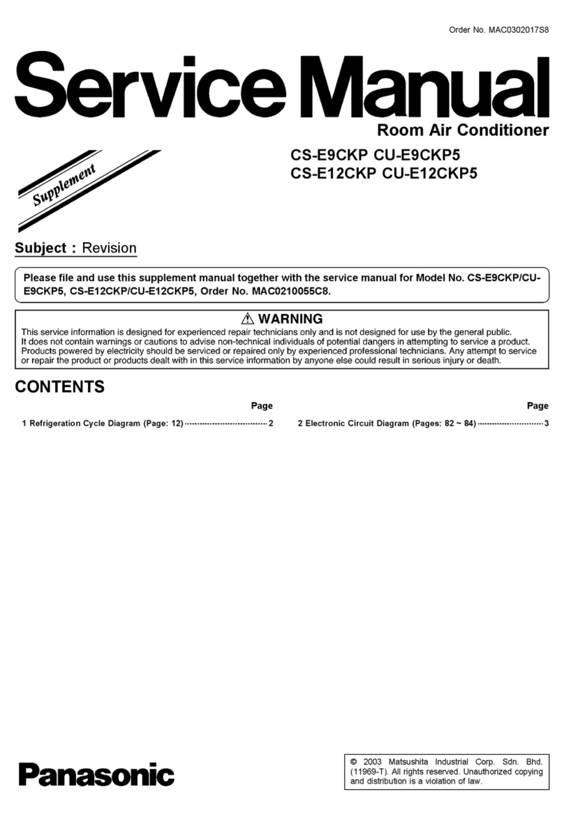 Panasonic CS-E9CKP User manual