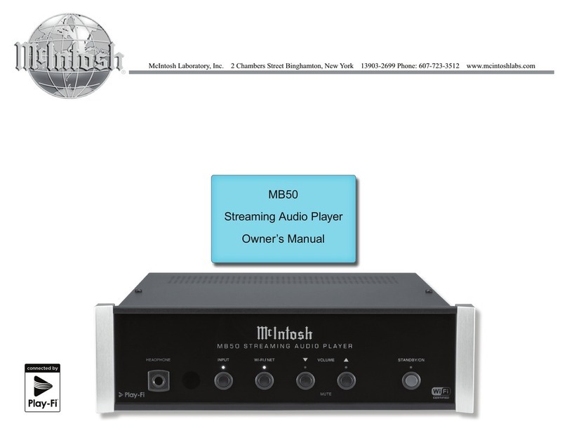 McIntosh MB50 User manual