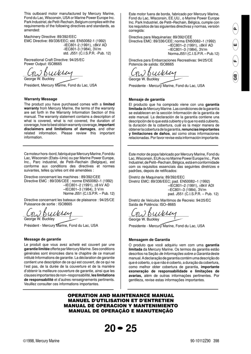 Mercury 20 Jet User manual
