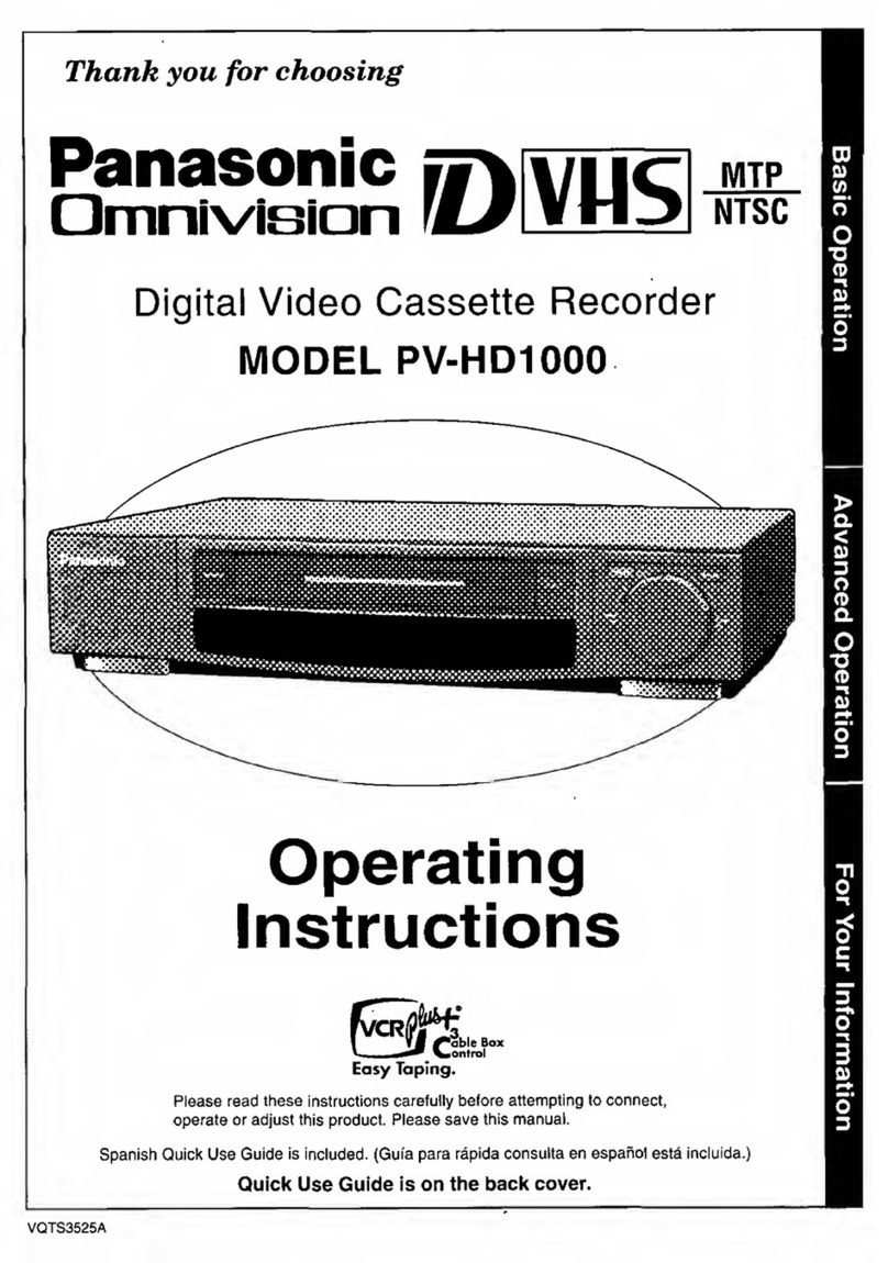 Panasonic Omnivision PV-HD1000 Assembly instructions Panasonic Omnivision PV-HD1000 Assembly instructions