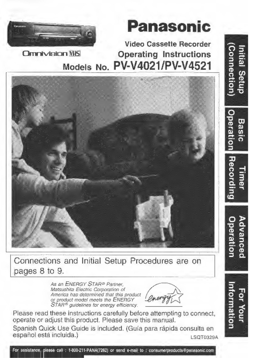 Panasonic Omnivision PV-V4021 User manual