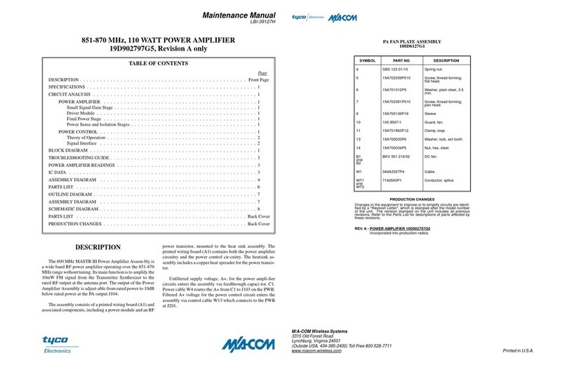 M/A-Com 19D902797G5 User manual