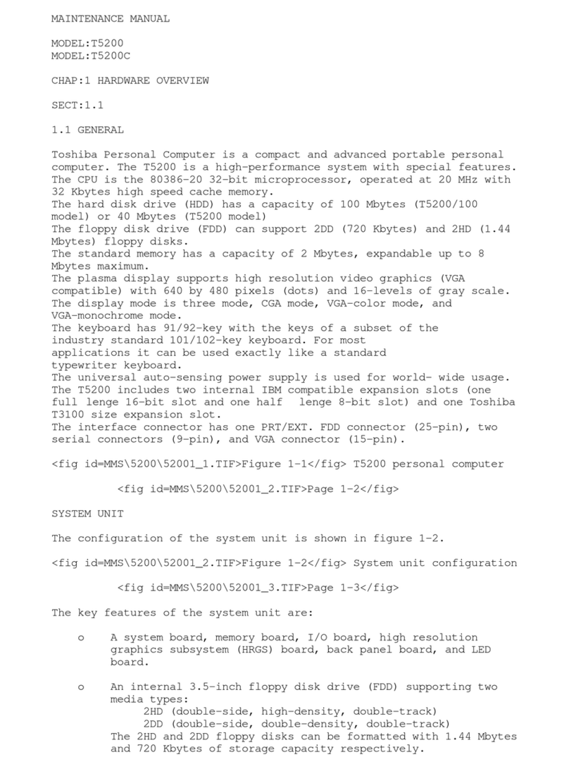 Toshiba T5200 User manual