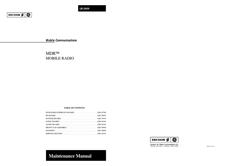 Ericsson GE-MARC VE MDR User manual