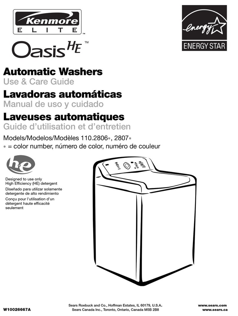 Kenmore OASIS 110.2806 User manual