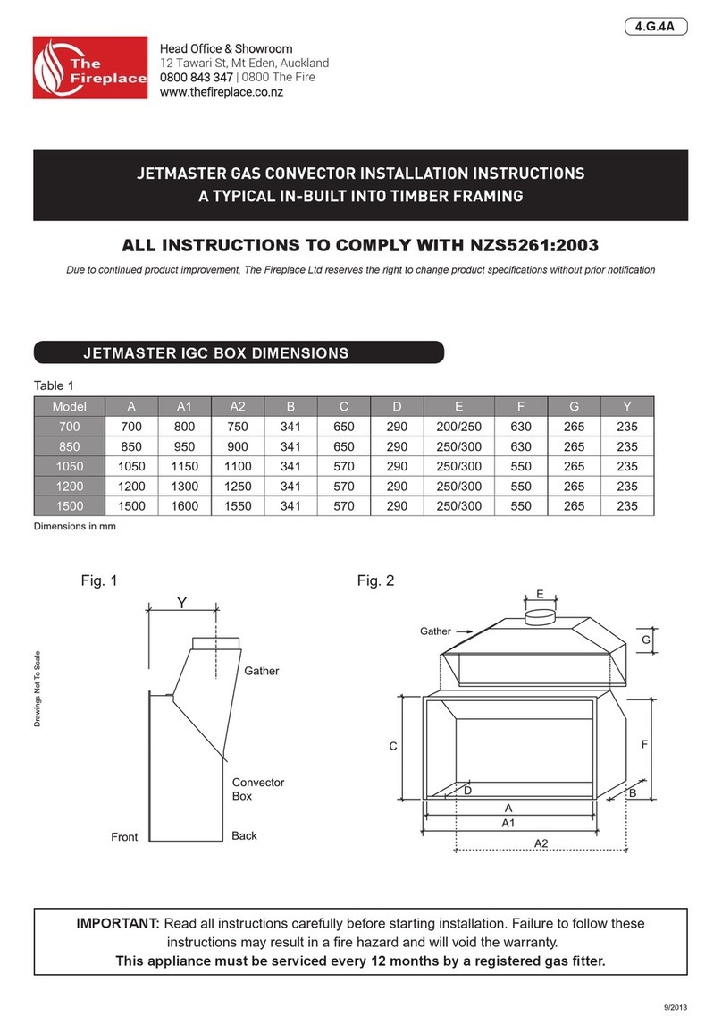 The Fireplace JETMASTER 700 installation instructions