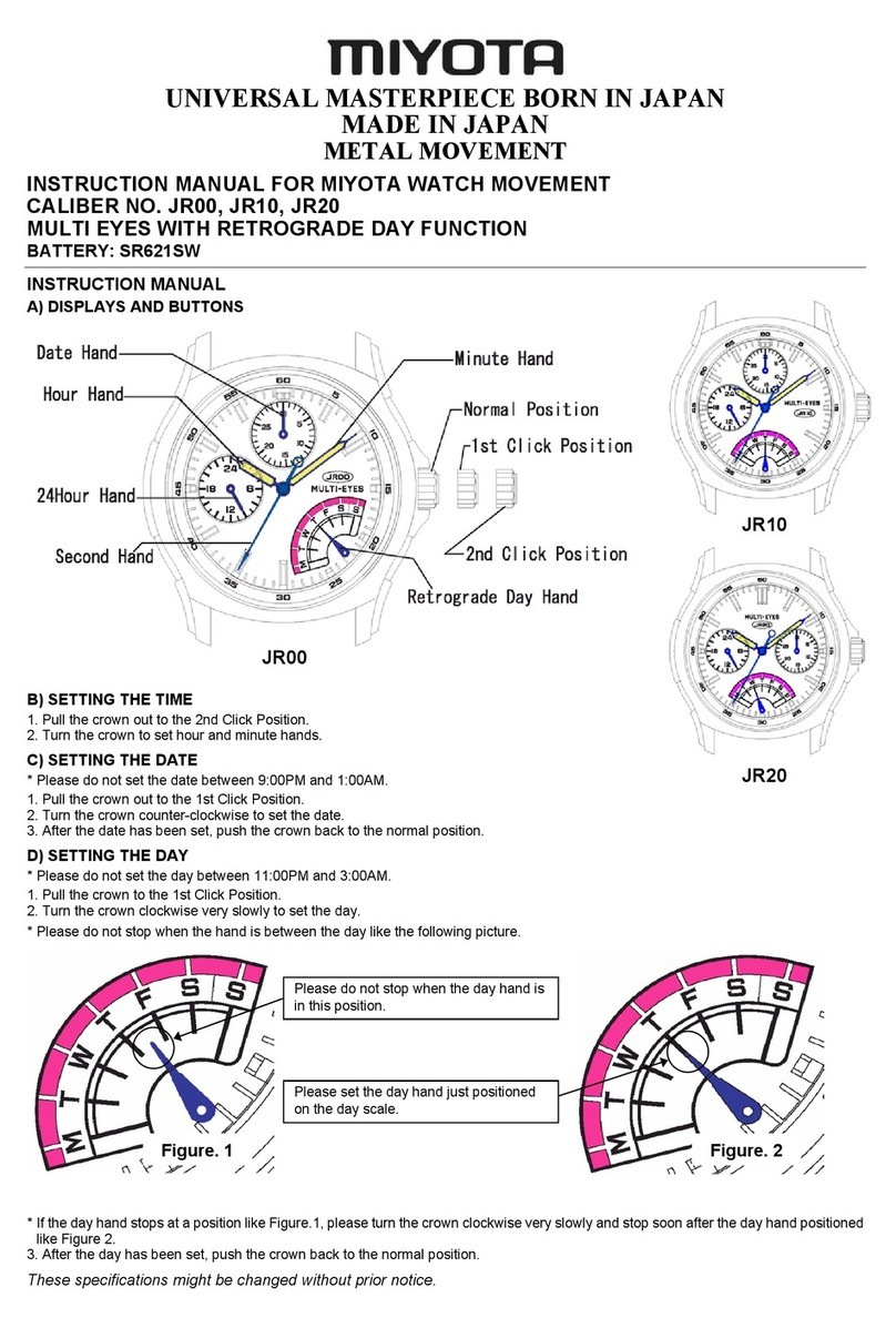 Citizen JR00 instruction manual