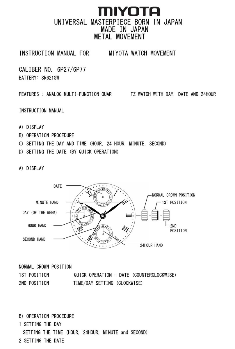 Citizen 6P27 User manual