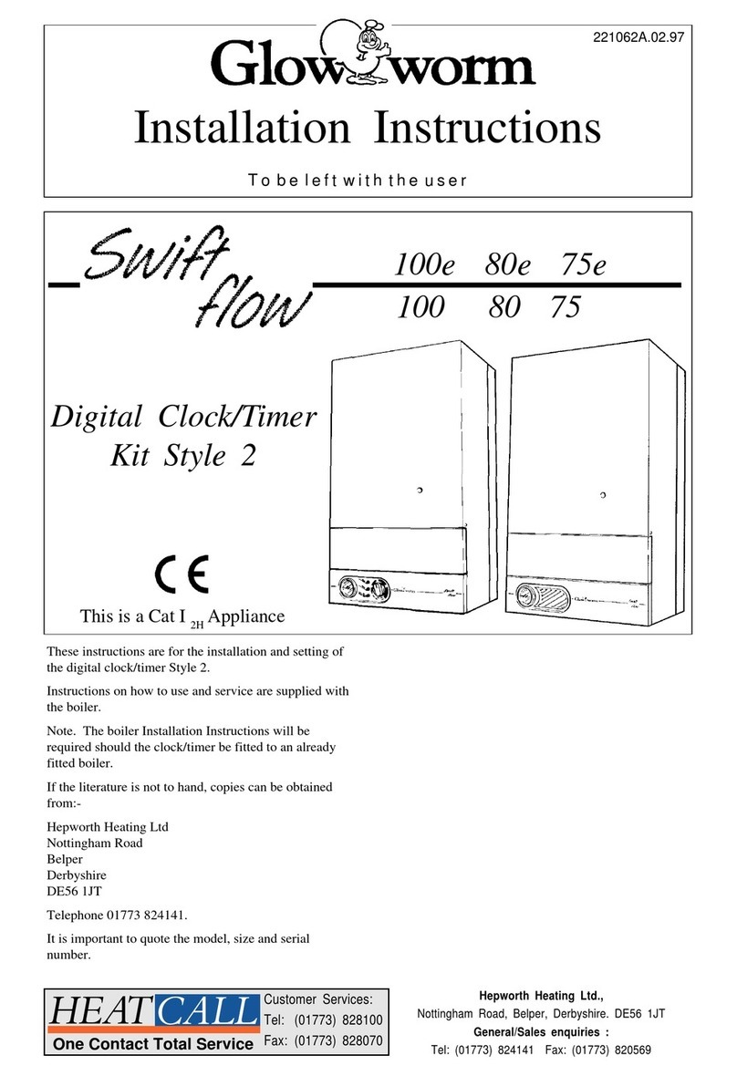 Glowworm swift flow 100e User manual