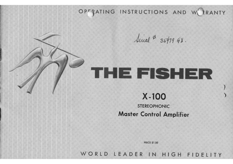 Fisher X-100 Installation guide Fisher X-100 Installation guide