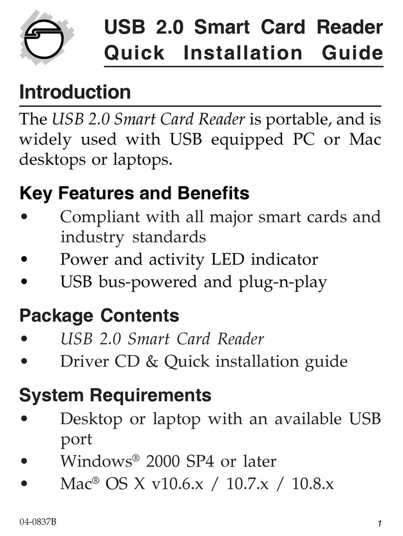 SIIG JU-CR0012-S1 Quick installation guide