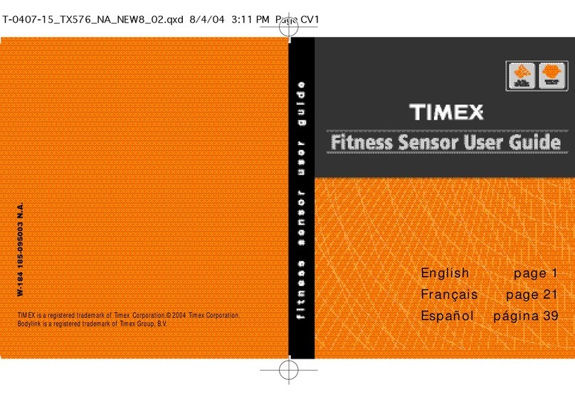 Timex M821 User manual