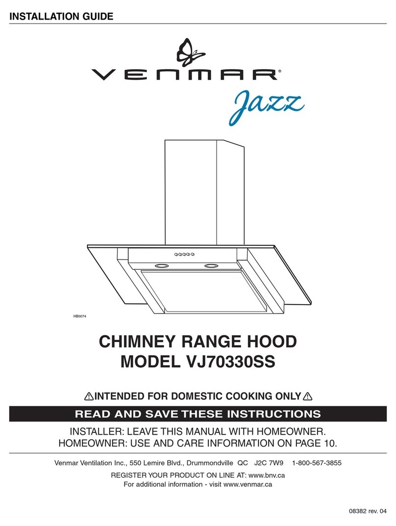 Venmar VJ70330SS User manual