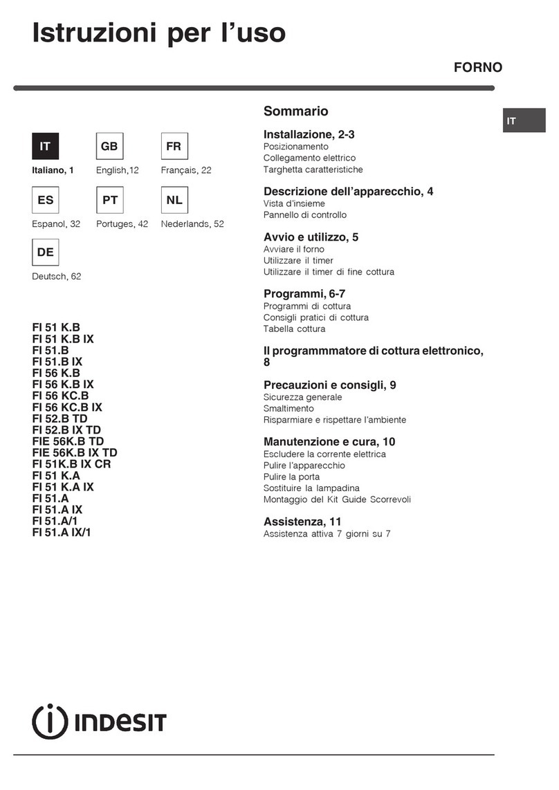 Indesit FI 51 K.B IX operating instructions