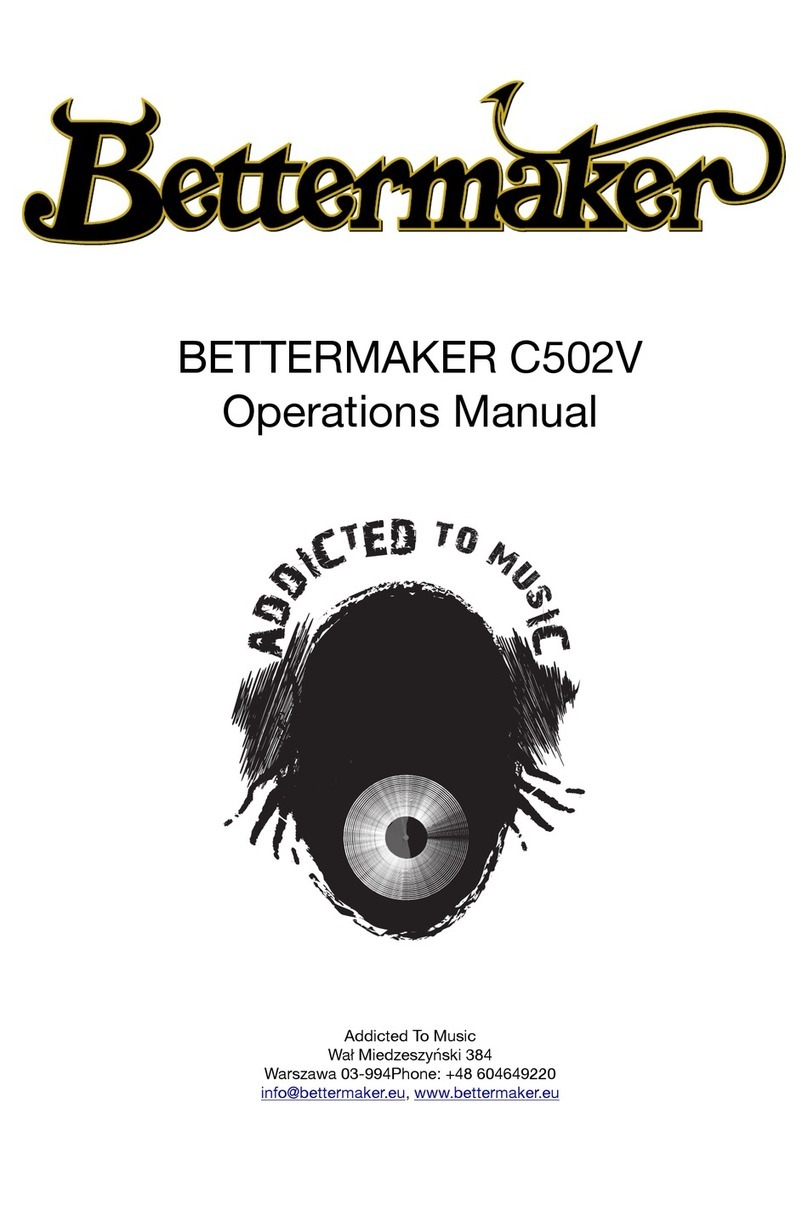 Bettermaker C502V Operation manual