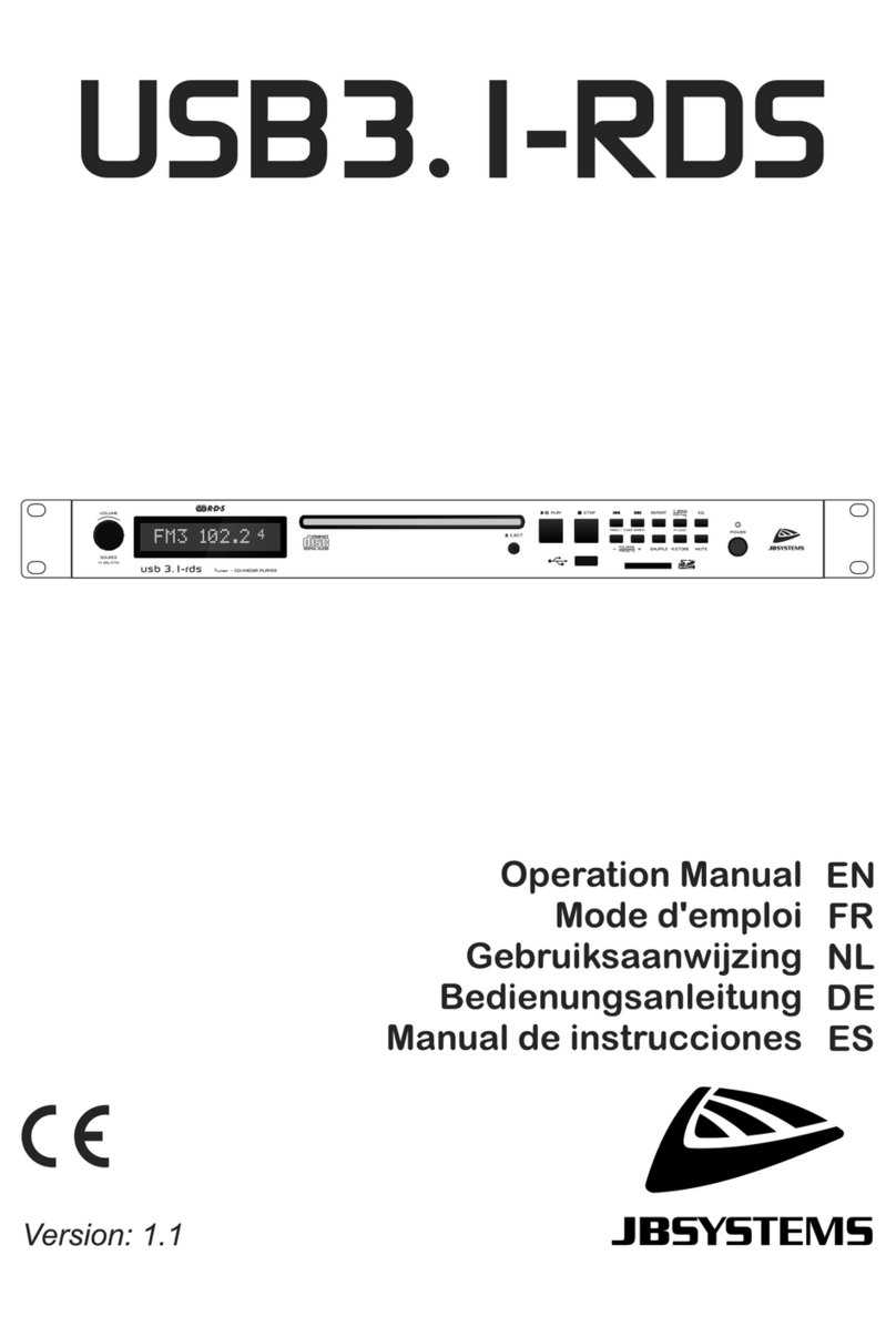 JB Systems USB3.1-RDS Operation manual