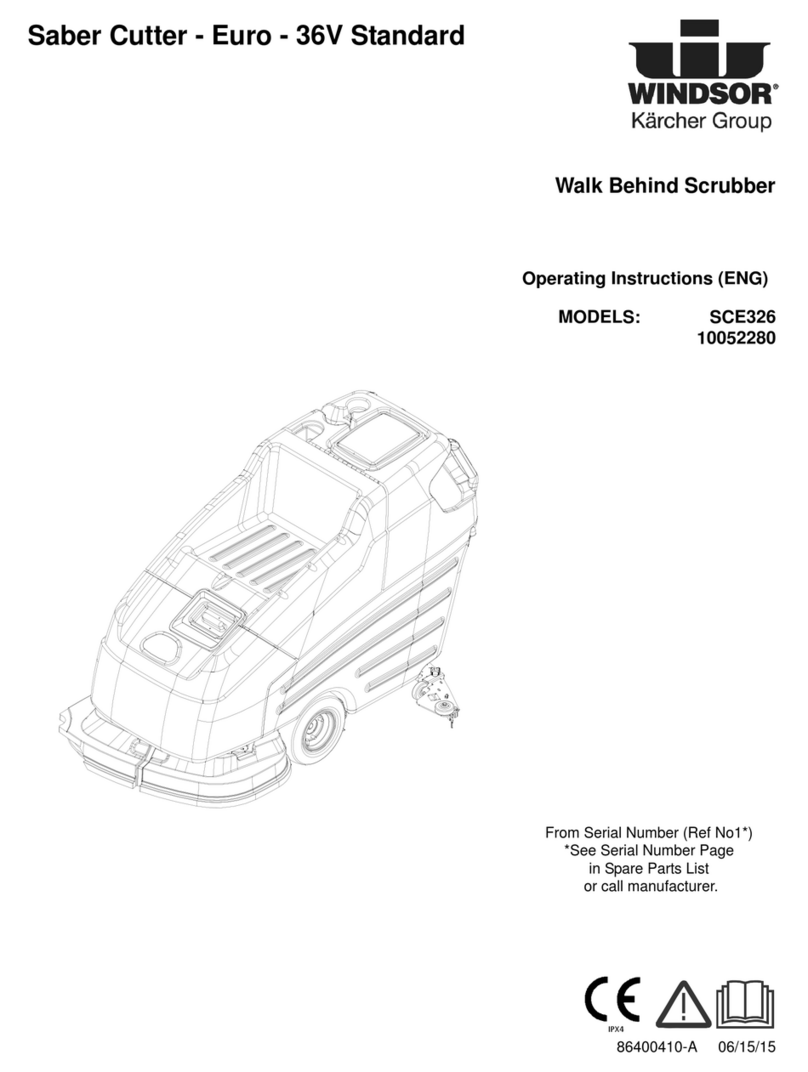 Windsor Walk Behind Scrubber SCE326 User manual