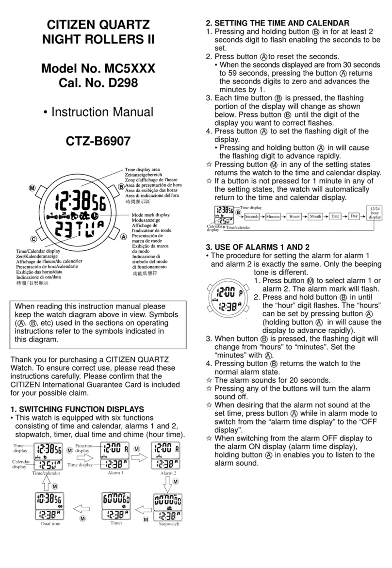 Citizen NIGHT ROLLERS II User manual Citizen NIGHT ROLLERS II User manual