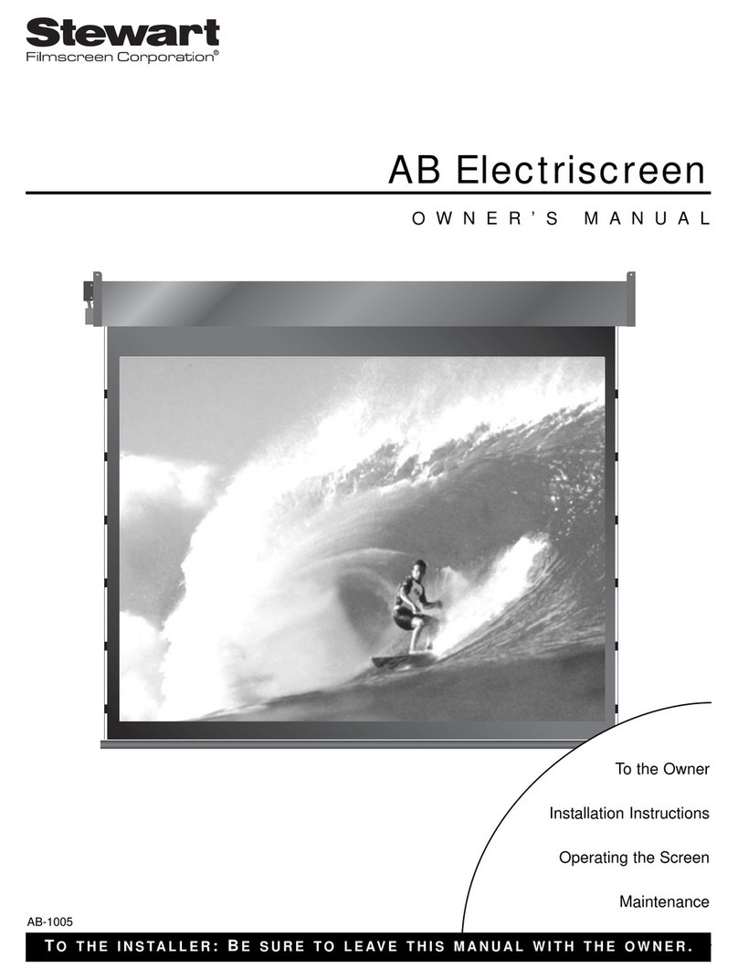 Stewart Audio AB Electriscreen owner's manual Stewart Audio AB Electriscreen owner's manual