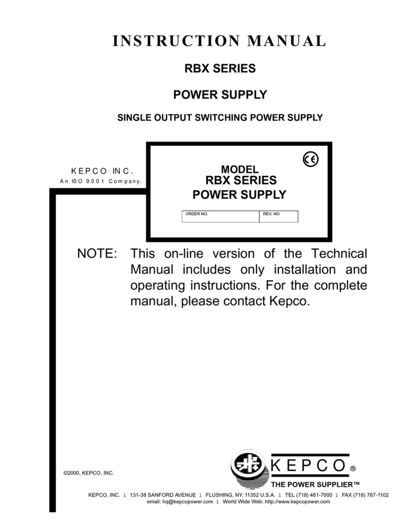 KEPCO RBX SERIES instruction manual