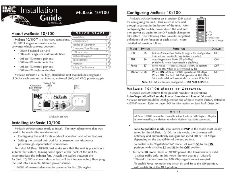 IMC mcbasic 10/100 installation guide