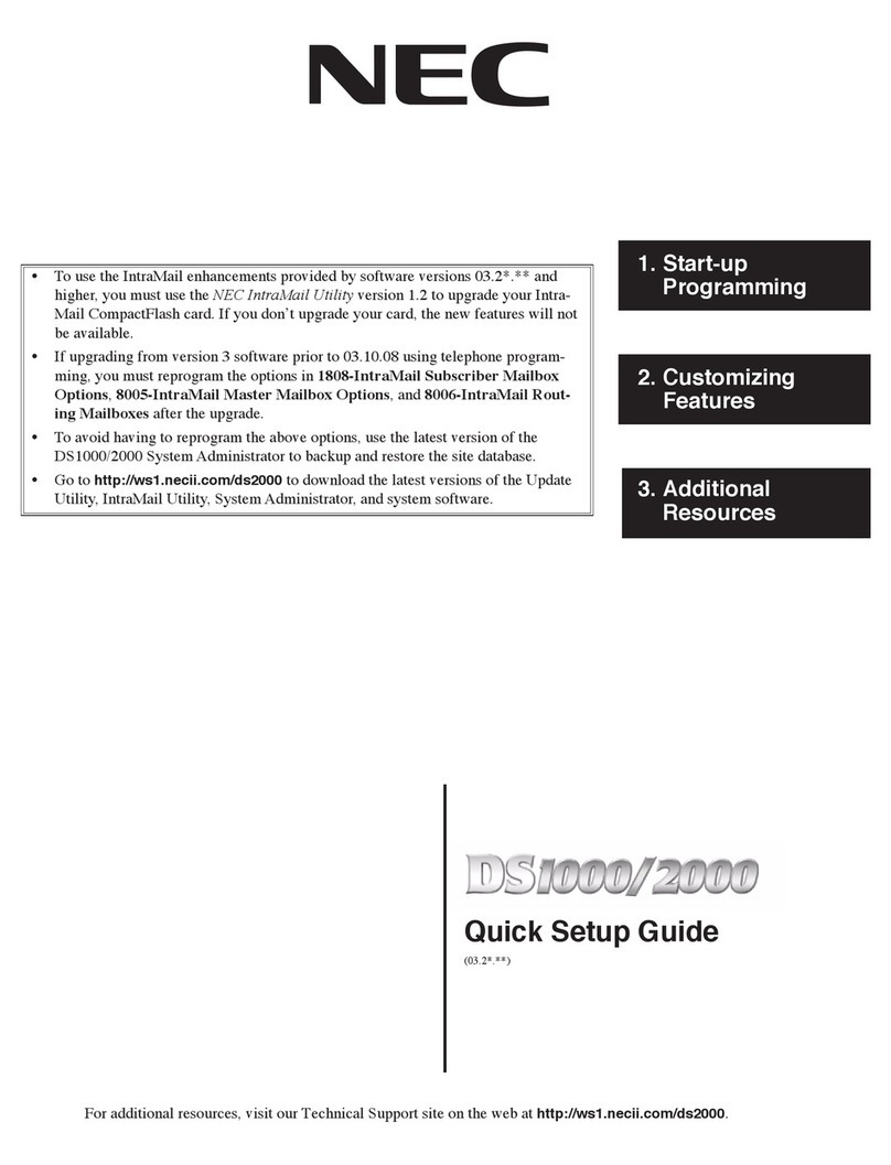 NEC DS1000 Quick setup guide