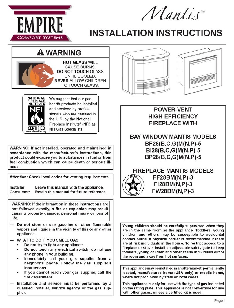 Empire Comfort Systems MANTIS BF28(B User manual Empire Comfort Systems MANTIS BF28(B User manual