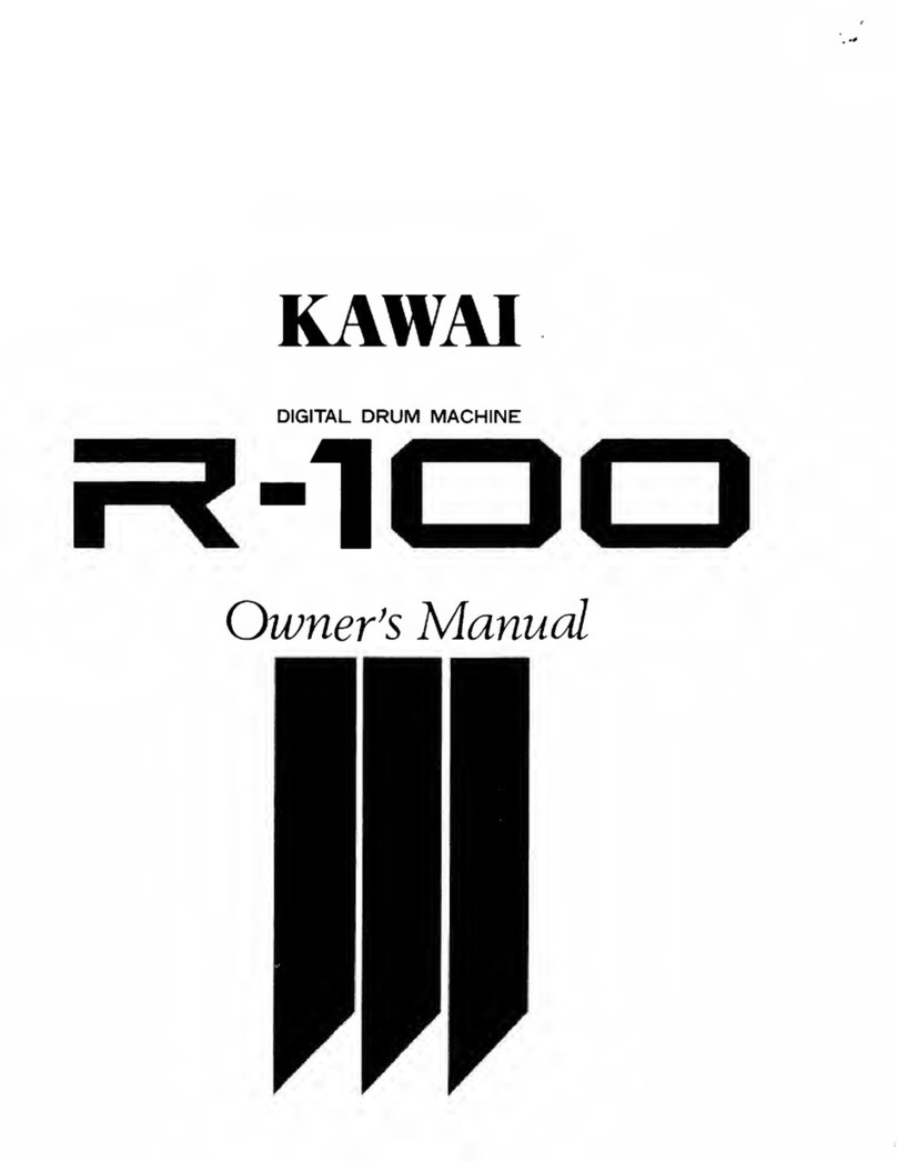 Kawai Digital Drum Machine R100 User manual Kawai Digital Drum Machine R100 User manual