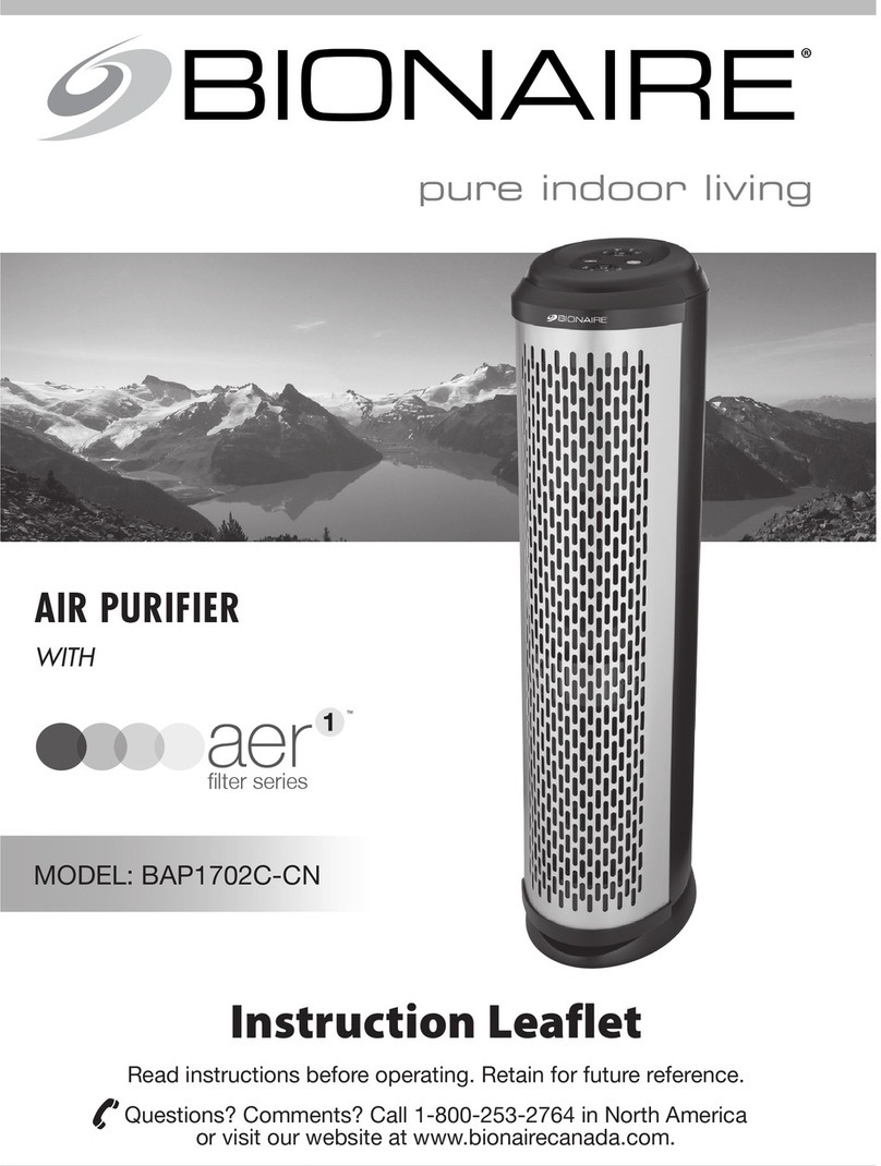 Bionaire BAP1702C-CN Instruction leaflet