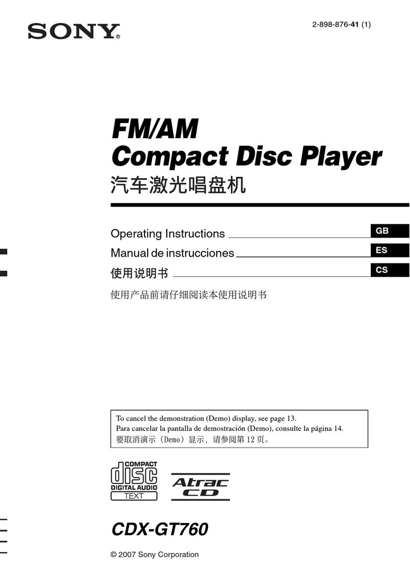 Sony CDX-GT760 User manual