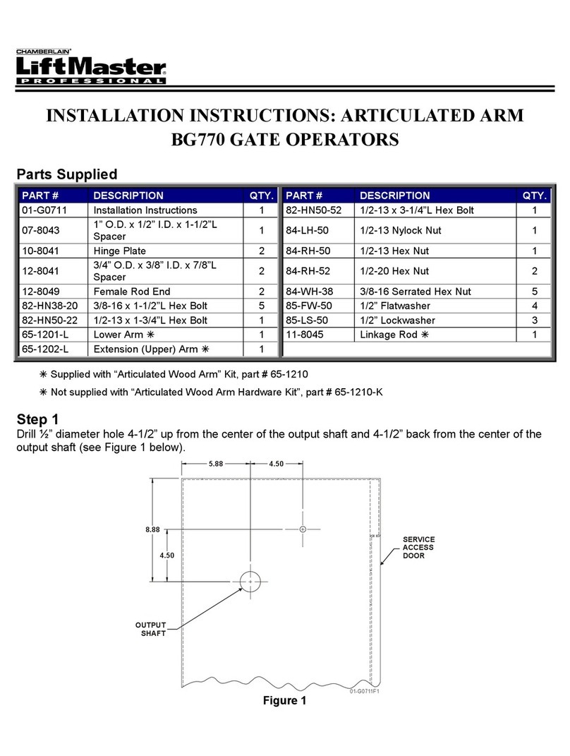 Chamberlain LiftMaster Professional BG770 installation instructions Chamberlain LiftMaster Professional BG770 installation instructions