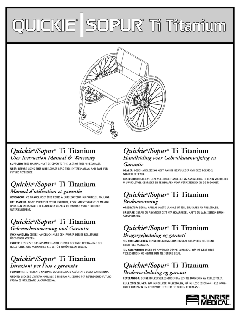 Quickie Sopur Ti Titanium Installation and operation manual