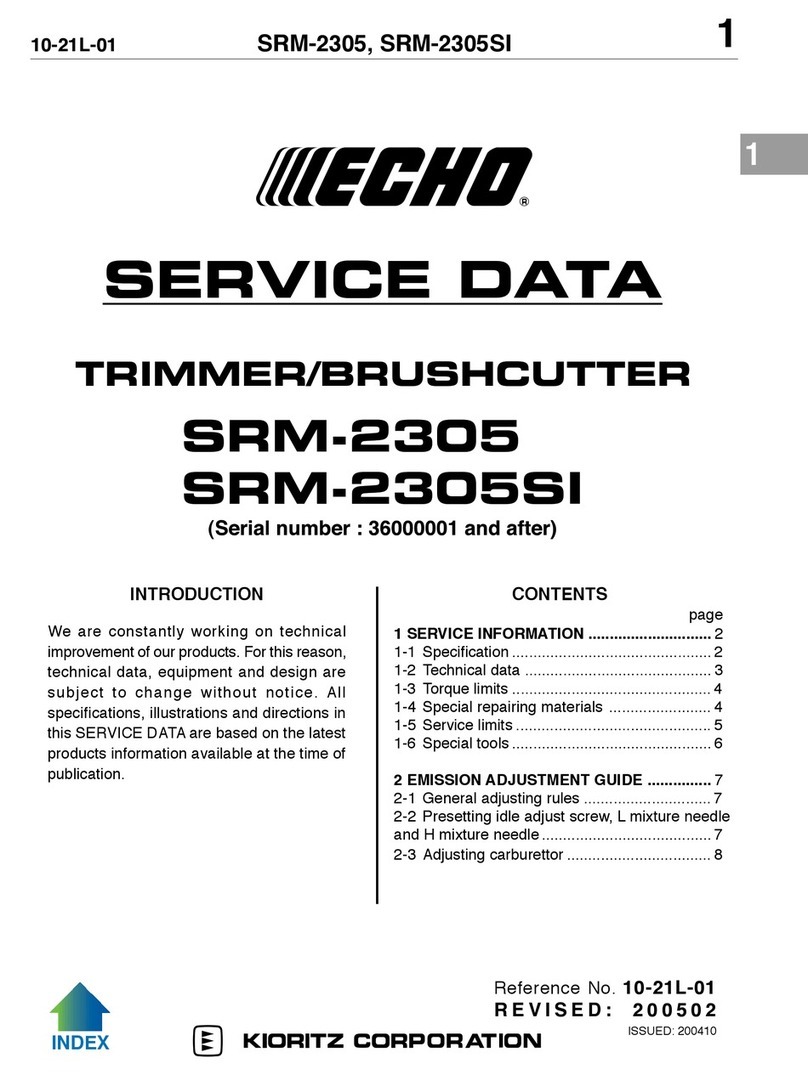 Kioritz Echo SRM-2305 Service data