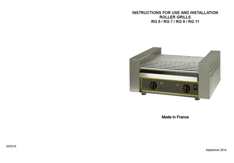 Roller Grill RG 5 Instructions for use & installation