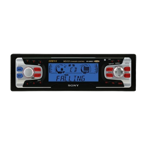 Sony XR-CA600X - Fm/mw/sw Cassette Car Stereo Operating instrutions
