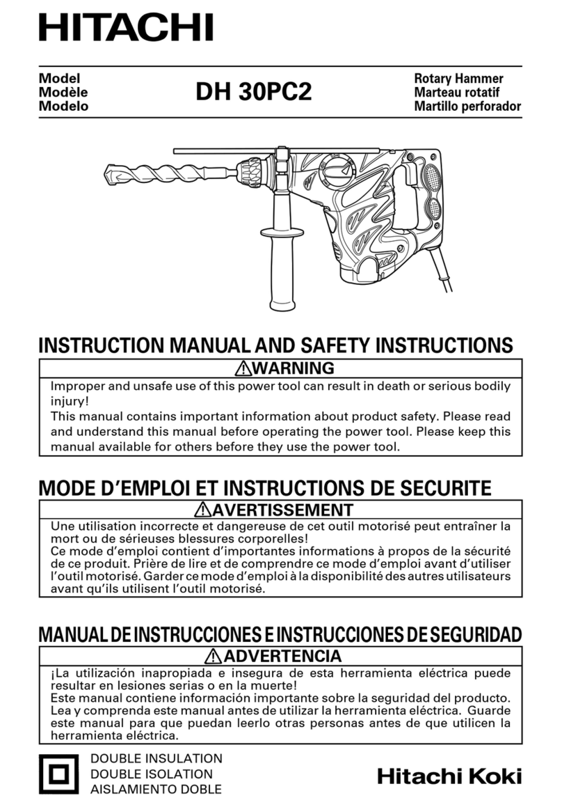 Hitachi DH 30PC2 Safety instructions and instruction manual
