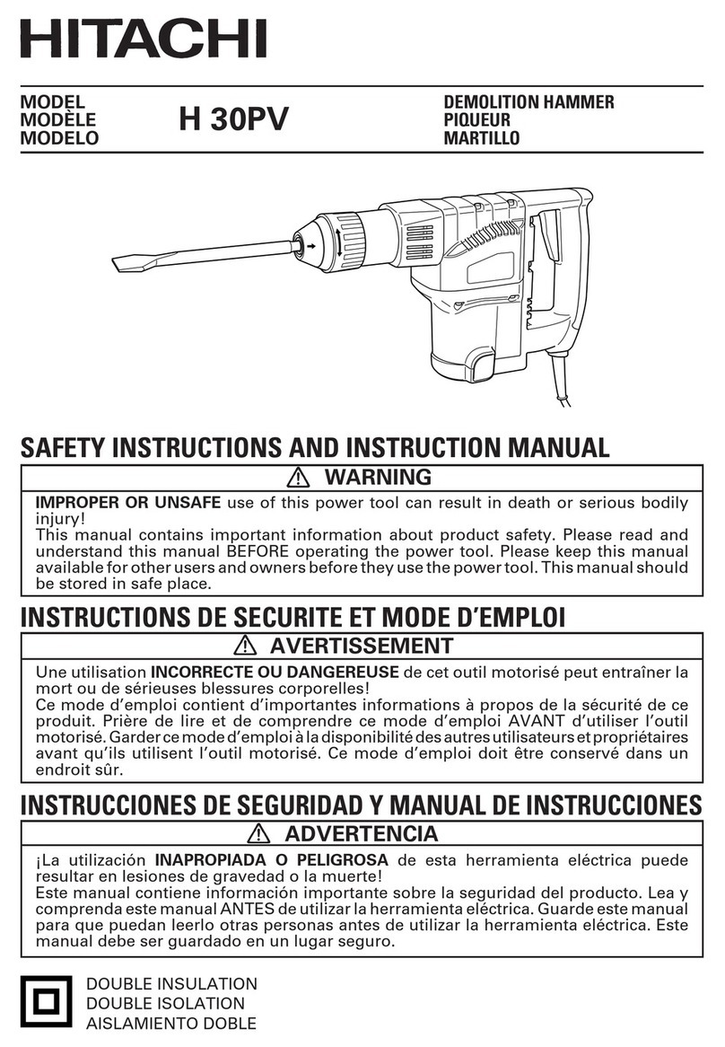 Hitachi H 30PV Safety instructions and instruction manual