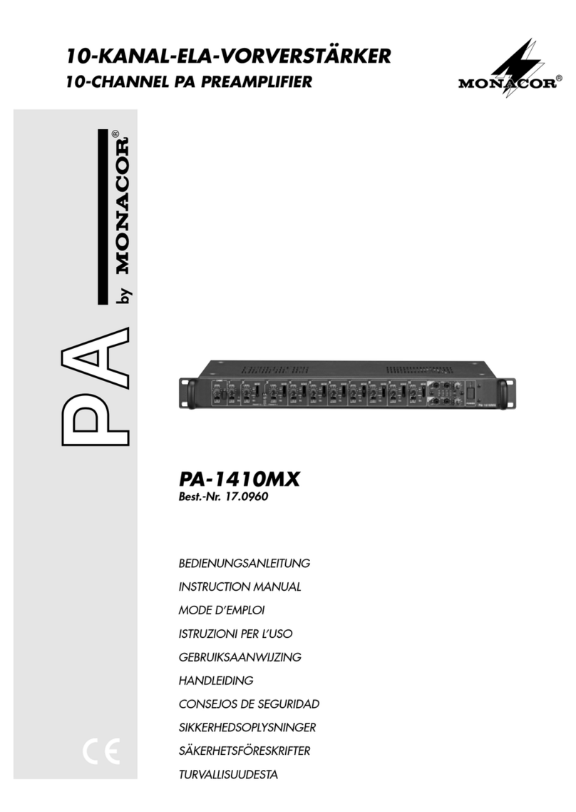 Monacor PA-1410MX instruction manual