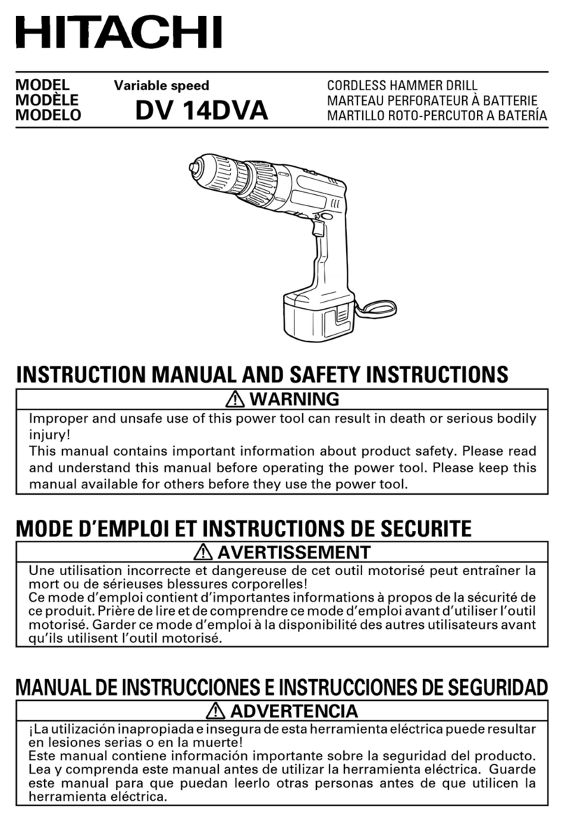 Hitachi DV 14DVA Operator's manual