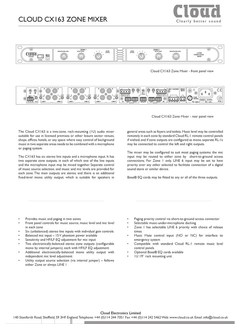 Cloud CX163 instruction manual