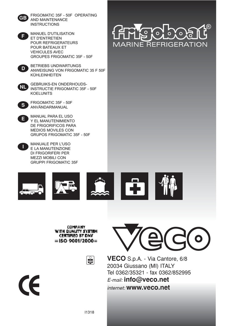 Frigoboat FRIGOMATIC 35F - 50F Operating and maintenance instructions