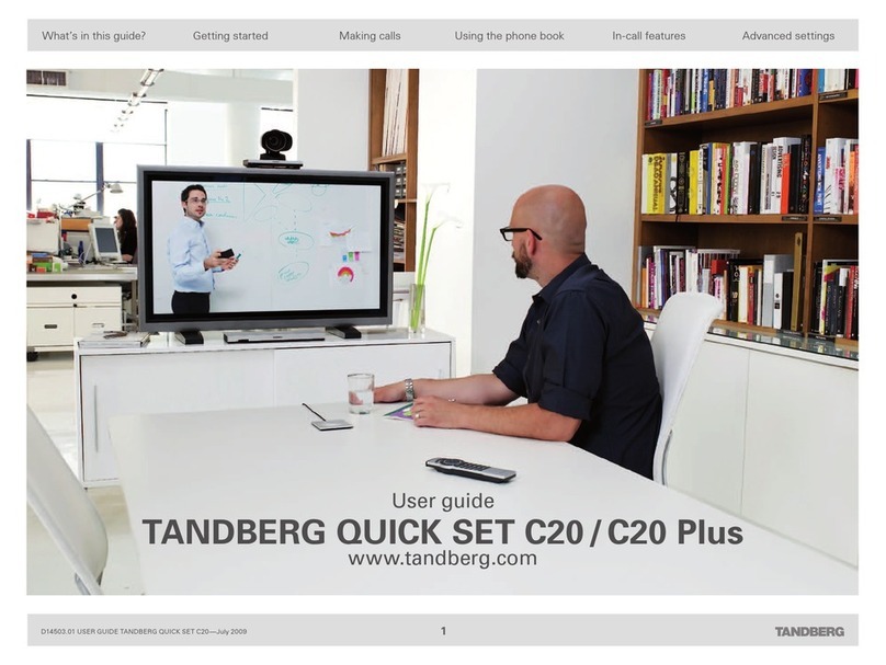 TANDBERG Codec C20 User manual TANDBERG Codec C20 User manual