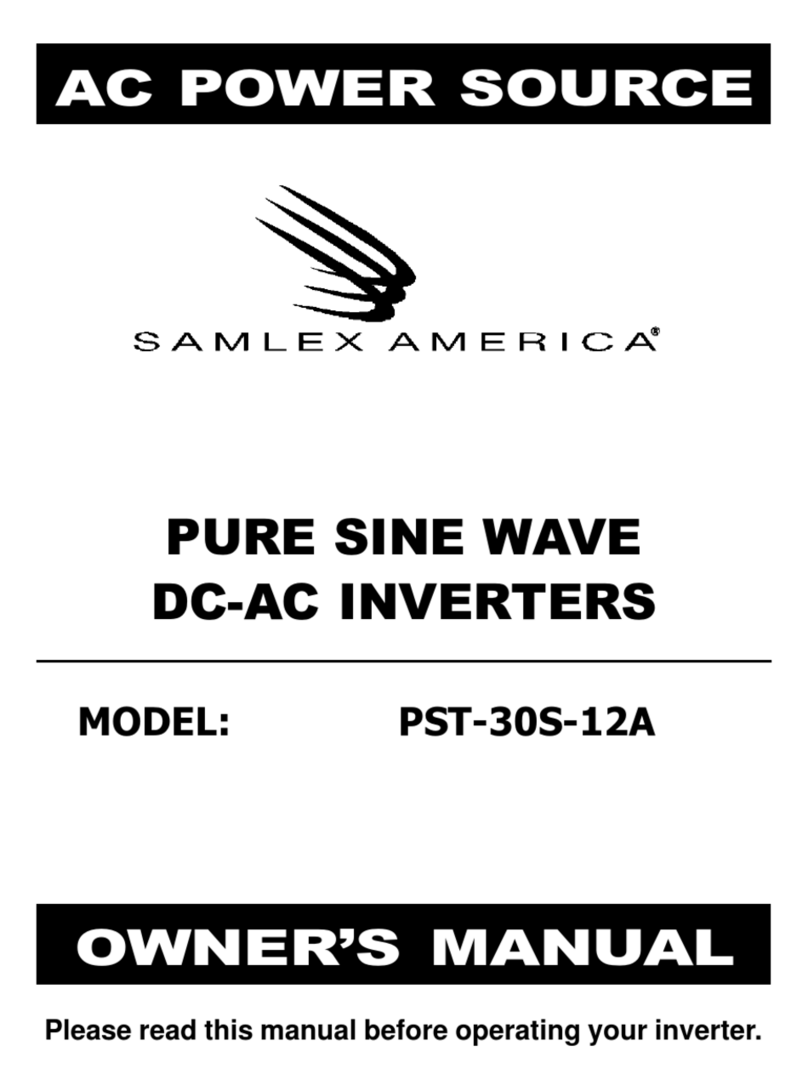 Samlexpower PST-30S-12A owner's manual