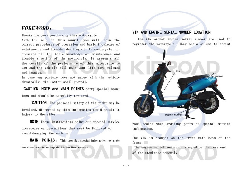 Kinroad XT125T-10 instruction manual