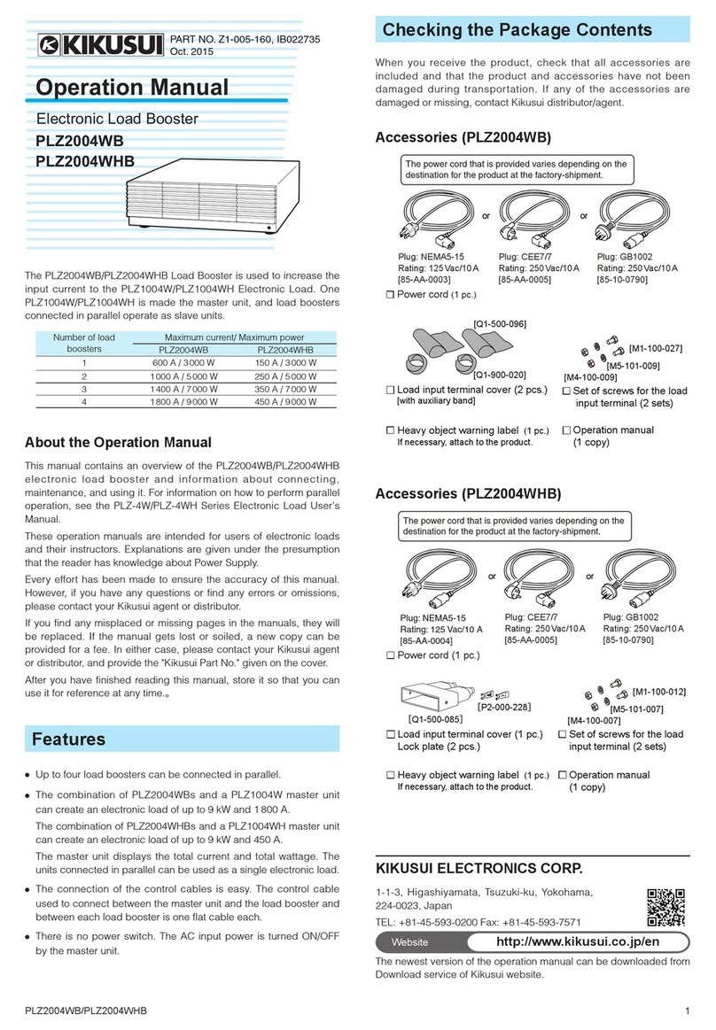 Kikusui PLZ2004WB Operation manual